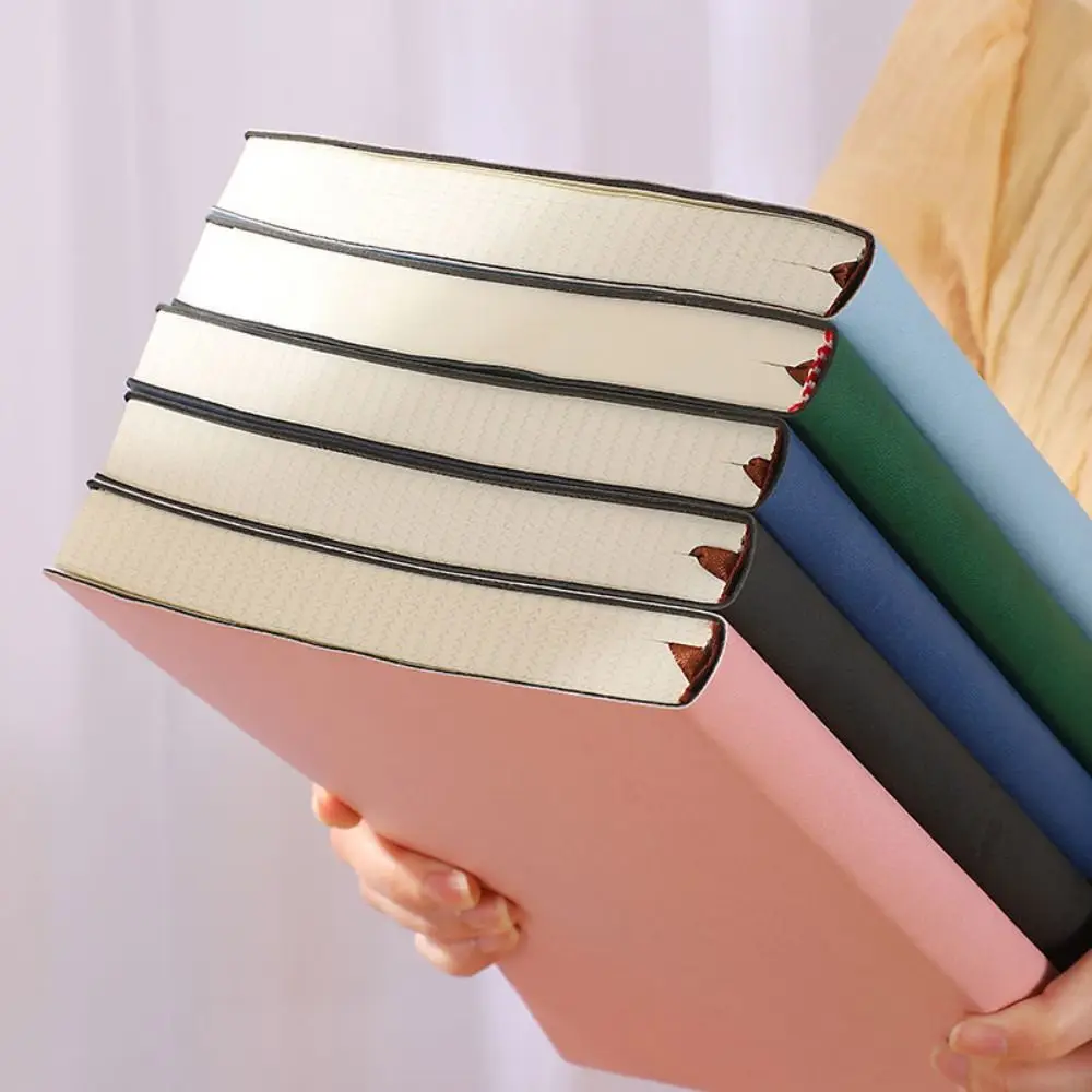 خط/فراغ A4 دفتر سميك 200 صفحة غطاء بولي يوريثان دفتر كبير خط أفقي كبير A4 دفاتر ملاحظات مربعة اجتماع المكتب