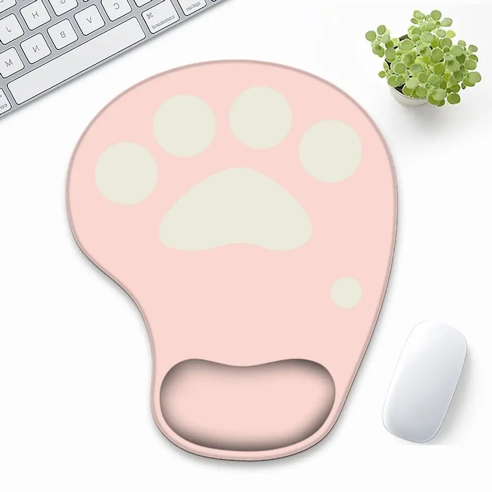 Cute Cat Paw Wrist Rest Mouse Pad Ergonomic Non Slip Hand Support Mouse Mat Kawaii Silicone Office Accessories