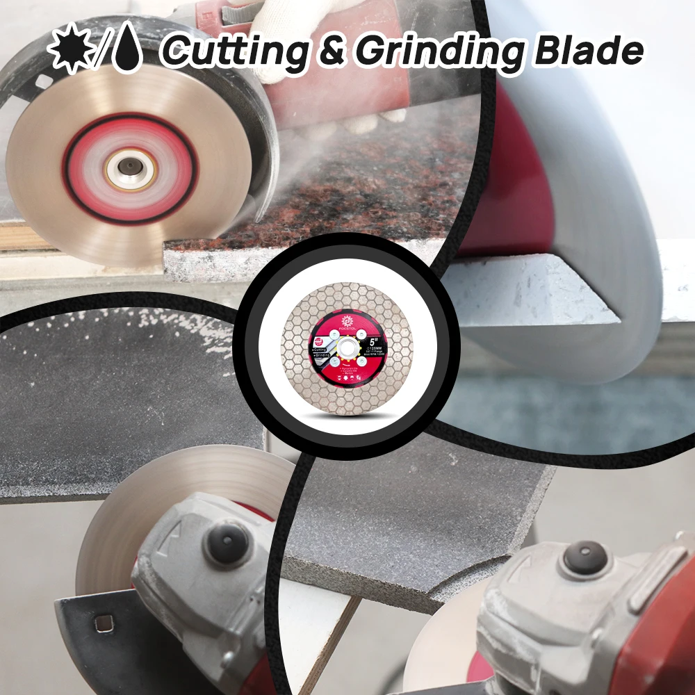 FOCSTOL Diamond Cutting Disc M14 Thread Tile Cutting Grinding for Porcelain Ceramic Tiles Marble Granite Artificial Stone Quartz
