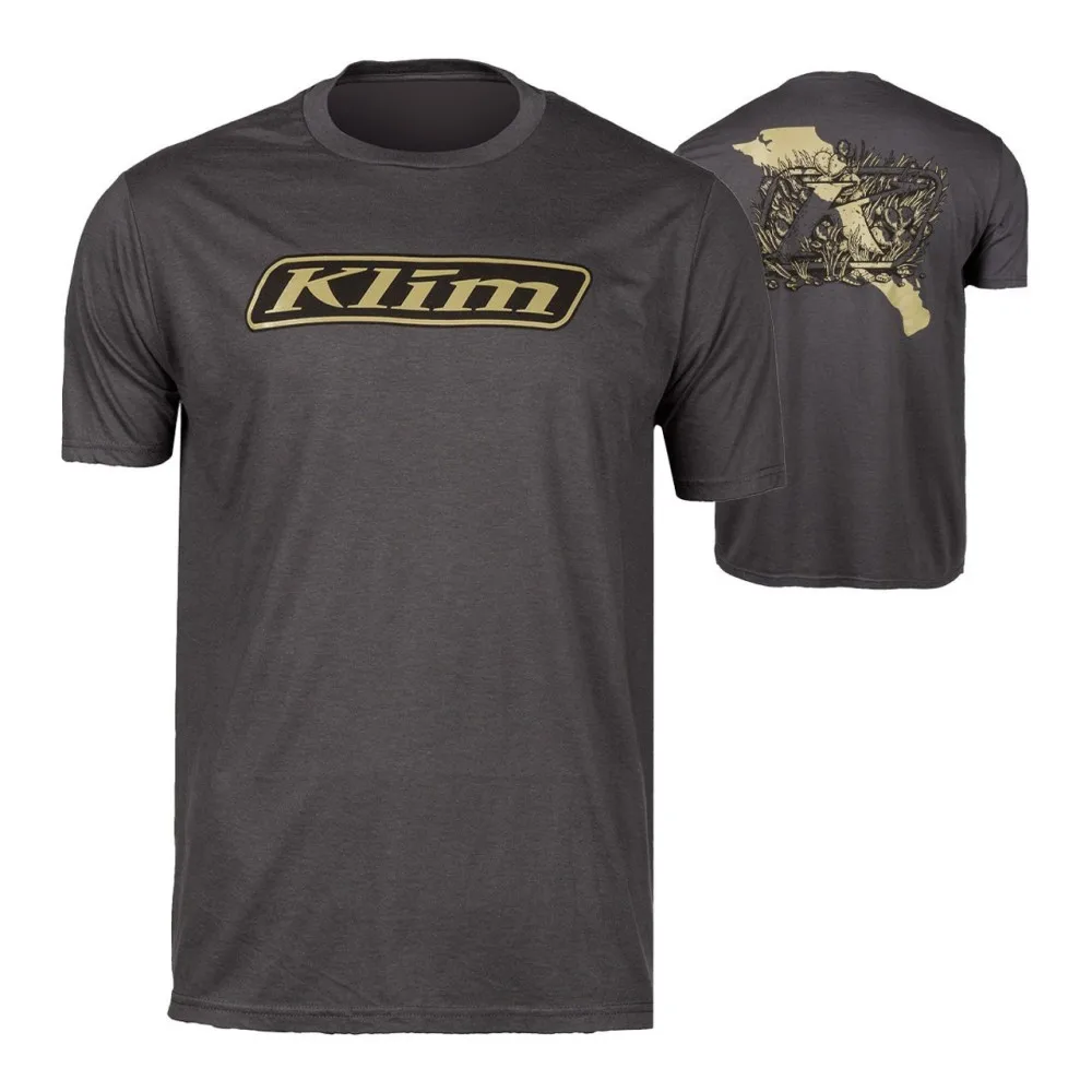 New summer Klim printed pattern men's comfortable and breathable round neck T-shirt outdoor casual soft sports top