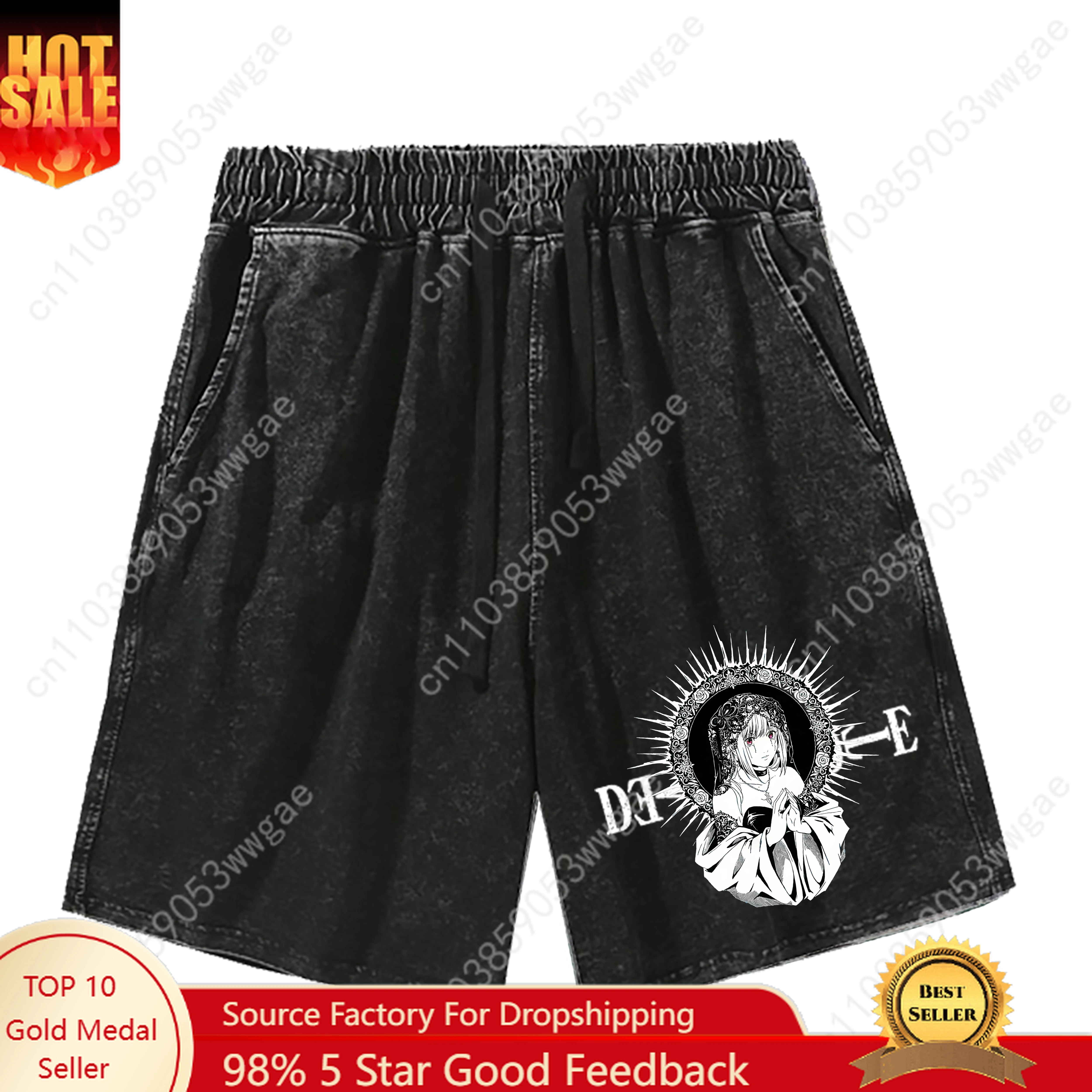 

Death Note Shorts Mens Womans Teenagers Retro Short Pants Vintage Cotton High Quality Elastic Soft Beach Shorts Customized Pant