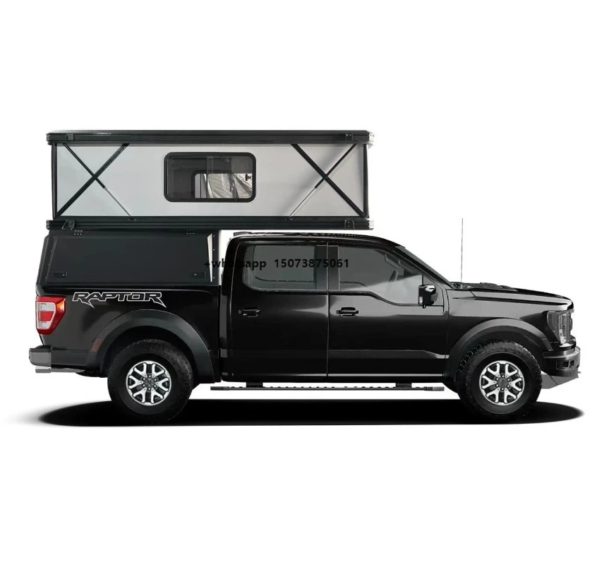 2-Person Waterproof Aluminum Foldable Car Rooftop Tent Pickup Truck Off-Road Hard Shell Roof Top for Camping