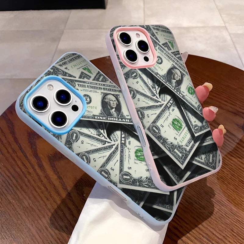 

Модный роскошный модный ветер, доллары США, чехол для телефона с деньгами для IPhone 16, 15, 14, 13, 12, 11 ProMax, силиконовый противоударный чехол для телефона