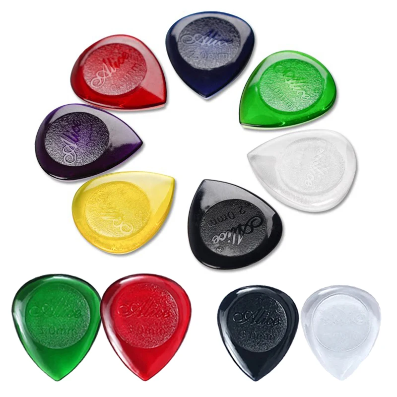 6pcs Guitar Picks ABS Plectrums Thickness 1mm 2mm 3mm Large Teardrop Shape Big Guitar Pick String Instrument Accessories TMZ