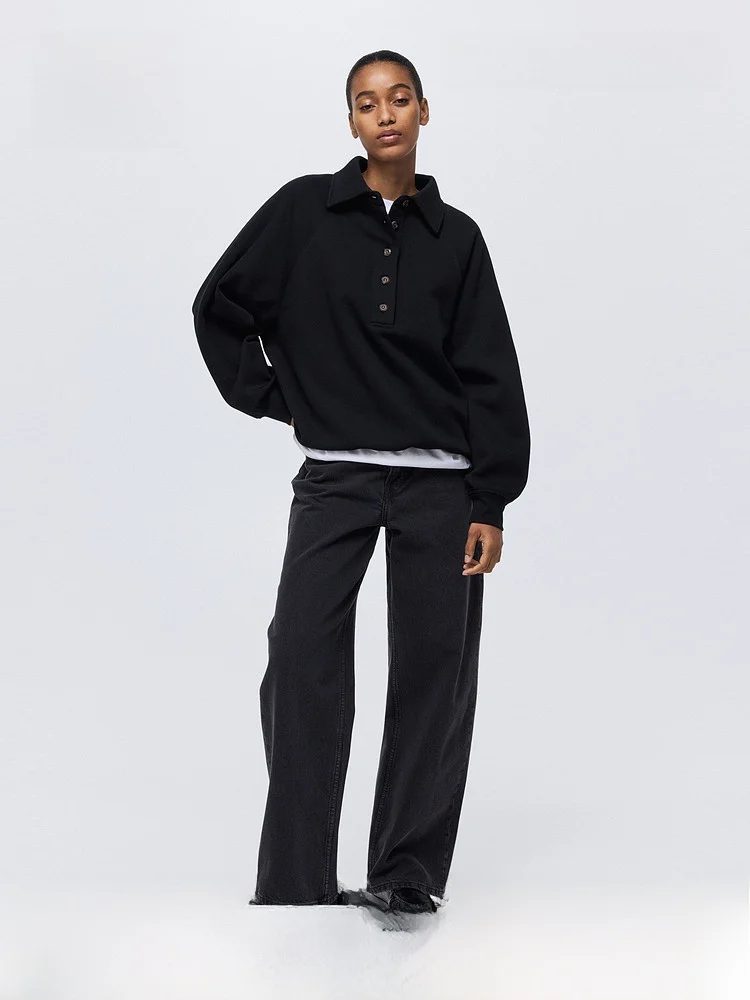 

Fashionable Warm Simple American Style Women's Hoodie H&M 1306280 Cotton Polyester Blend Autumn Seasonal
