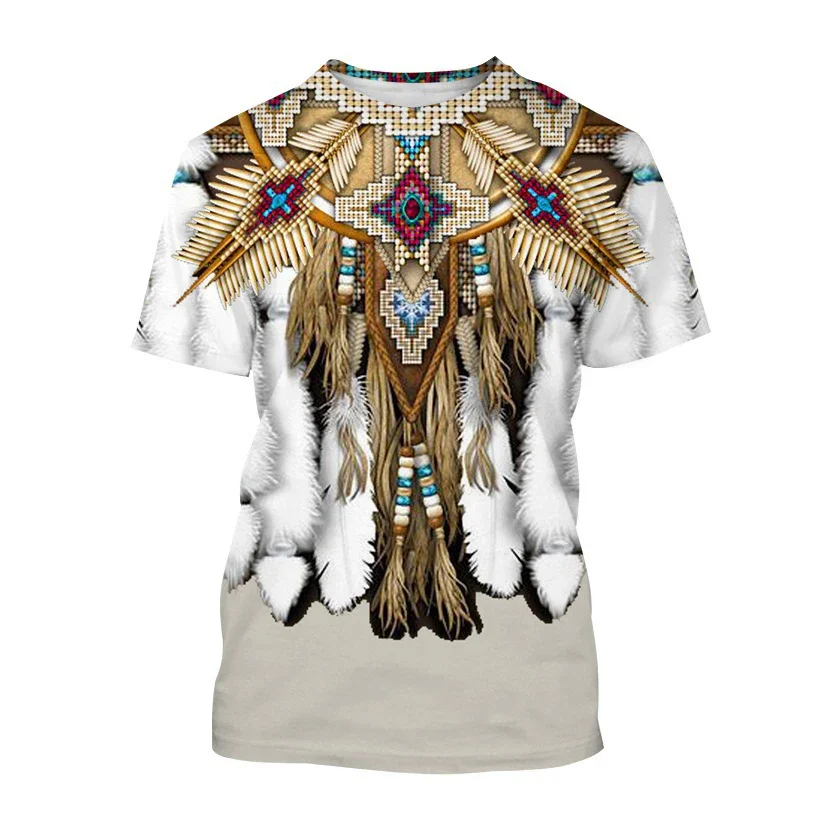 Indian T-Shirts Ethnic Style 3D Print Streetwear Men Women Casual Fashion Oversized Short Sleeve T Shirt Kids Tees Tops Clothing