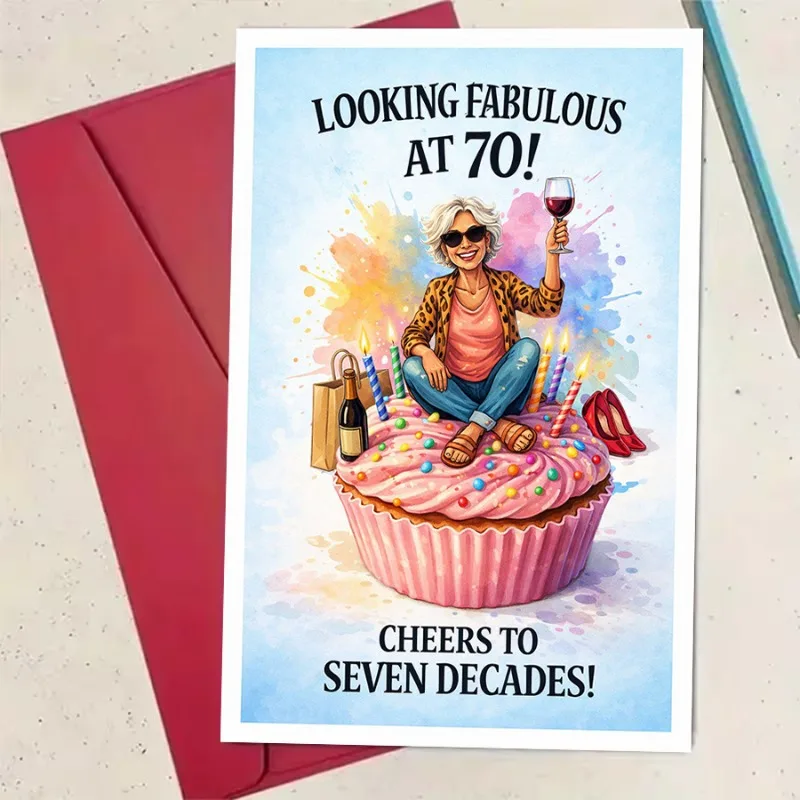 70th Birthday Greeting Card for Women