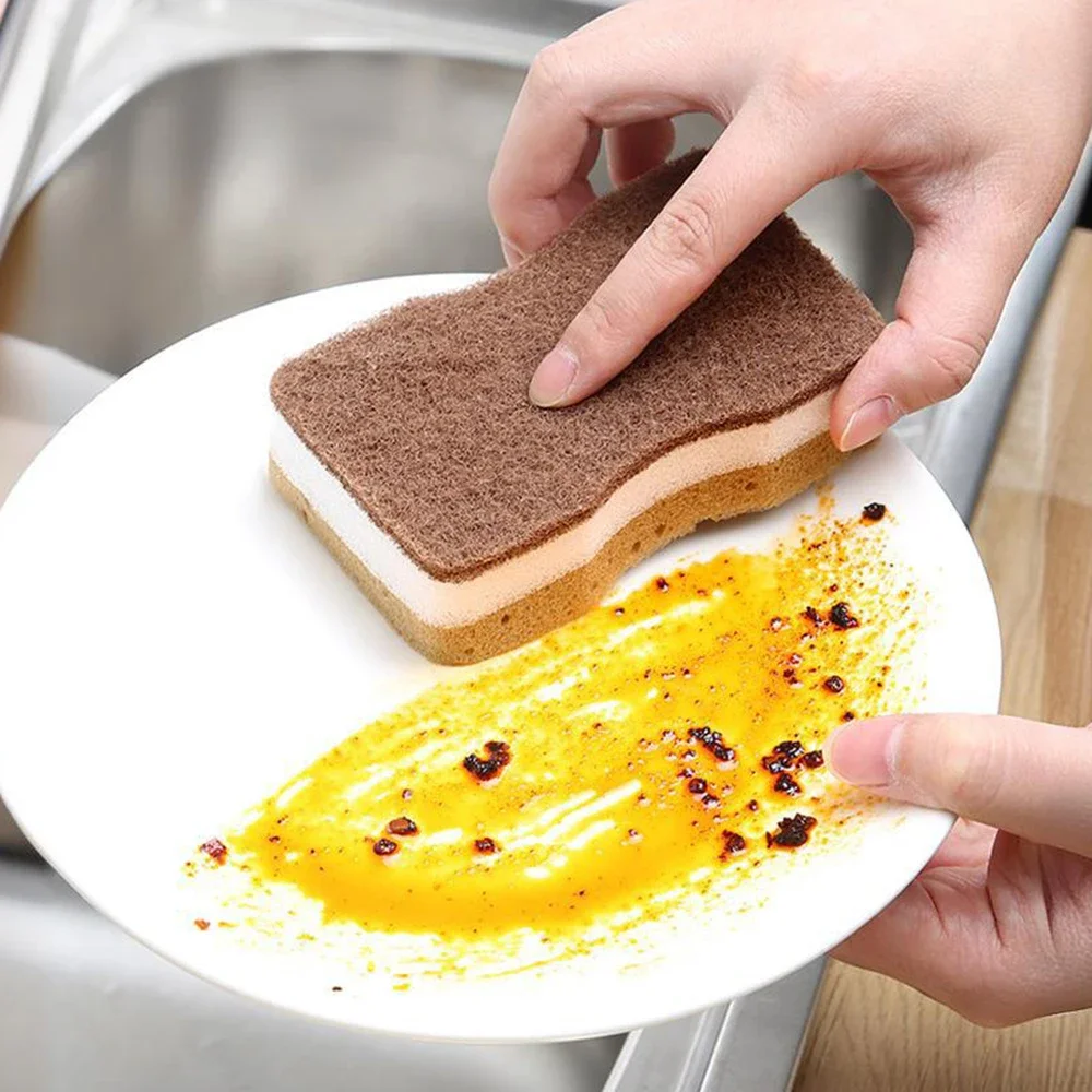 Cleaning Sponge Block, Sand Seaweed Sponge, High Density Sponge, Suitable For Kitchen, Bathroom, Cleaning Supplies