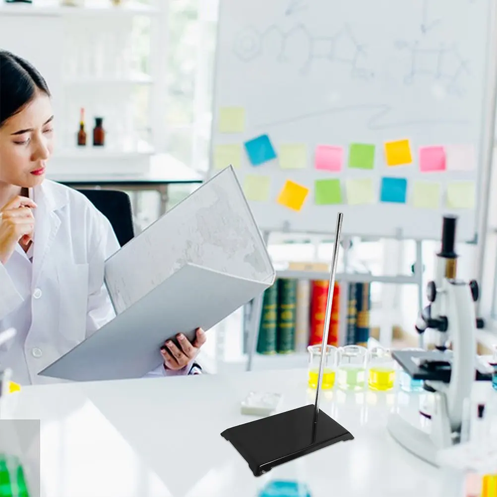 

Lab Support Stand with Adjustable Rod Sturdy Base for Chemistry Experiments Laboratory Stand Holder Equipment Metalware