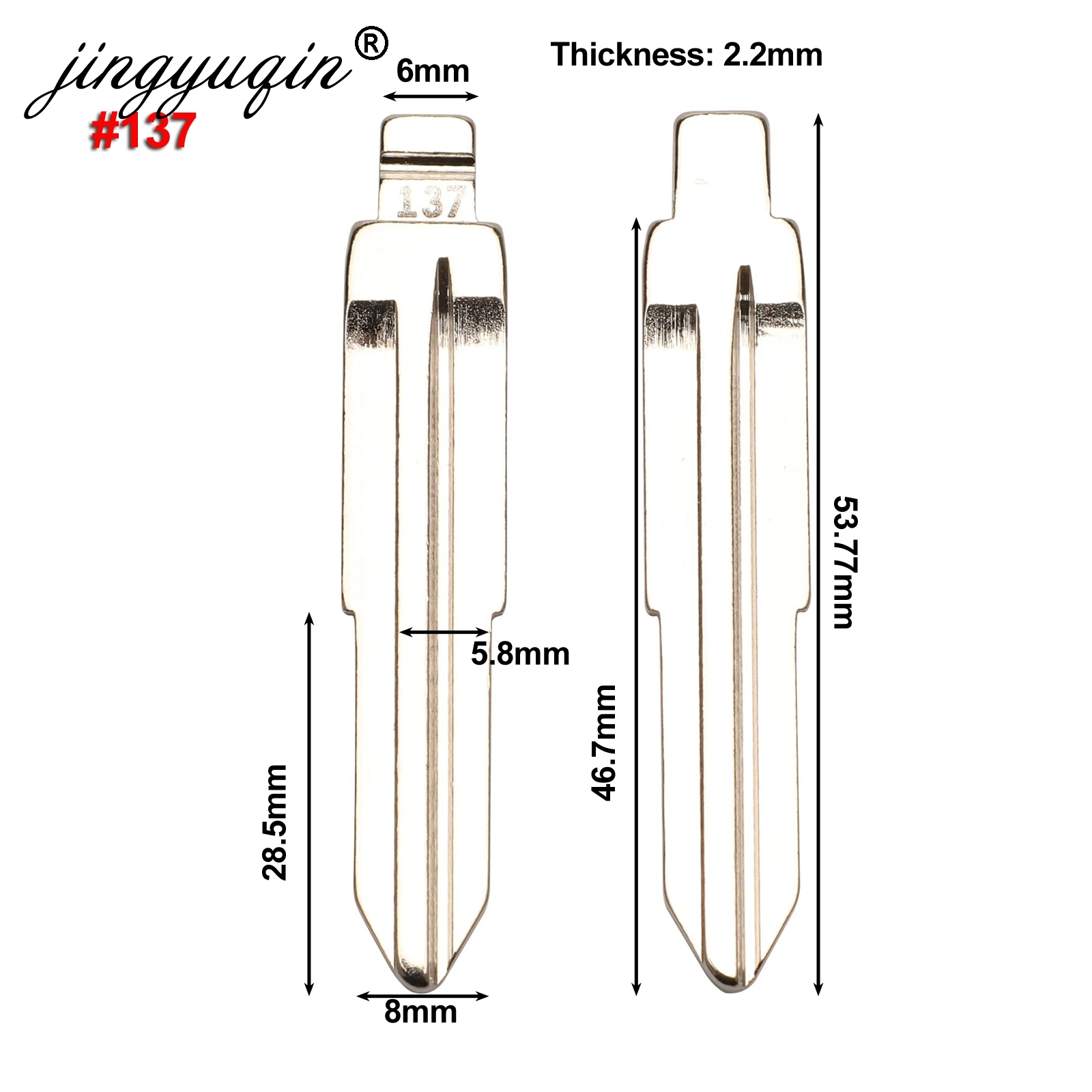 jingyuqin #137 #92 for Ssangyong Korando New Actyon C200 S170 Blank Key