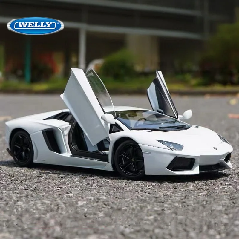 

WELLY 1:24 Lamborghini Aventador LP700-4 модель спортивного автомобиля из сплава, литая под давлением металлическая гоночная машина, модель автомобиля, имитация детской игрушки в подарок