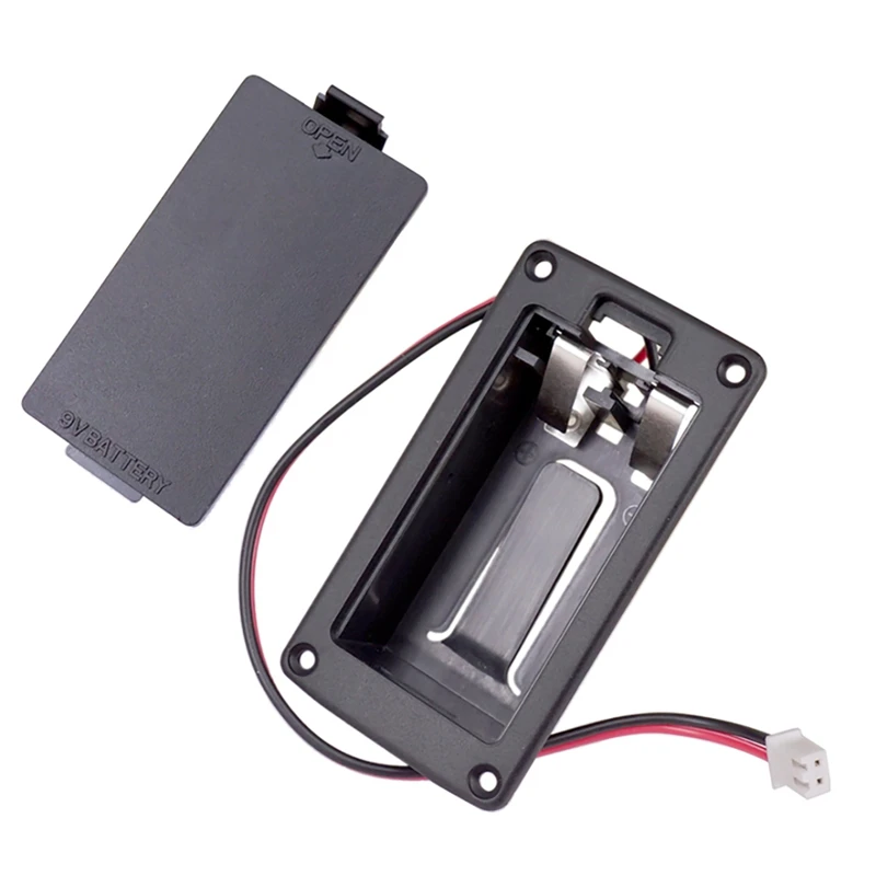 9V Flat Mount Guitar Active Pickup Battery Cover Hold Box Battery Storage Case For Electric Guitar Bass Accessory