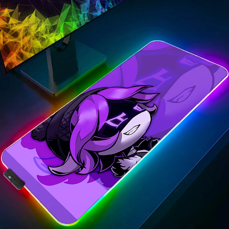 

Коврик для мыши со светодиодной подсветкой RGB, игровой коврик для мыши, резиновый коврик для мыши Gamer M-murder Uzi N V J Drones, настольный коврик, механическая клавиатура, настольные коврики