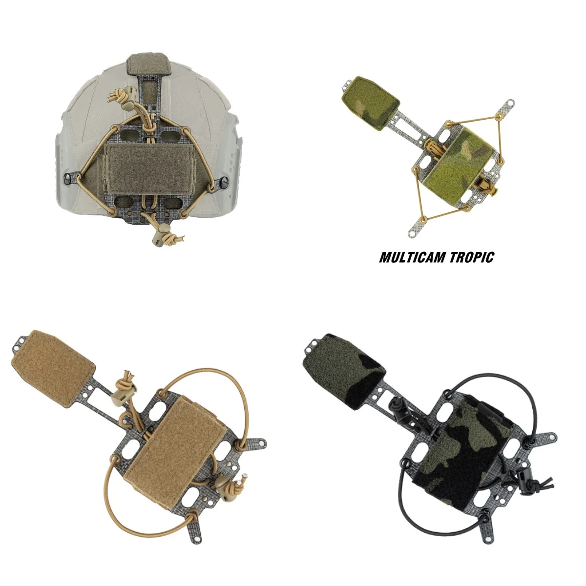 Borsa per batteria per casco tattica balistica PVS31 sistema di stabilità della scatola della batteria a forma di T materiale in fibra di carbonio importato TR6504