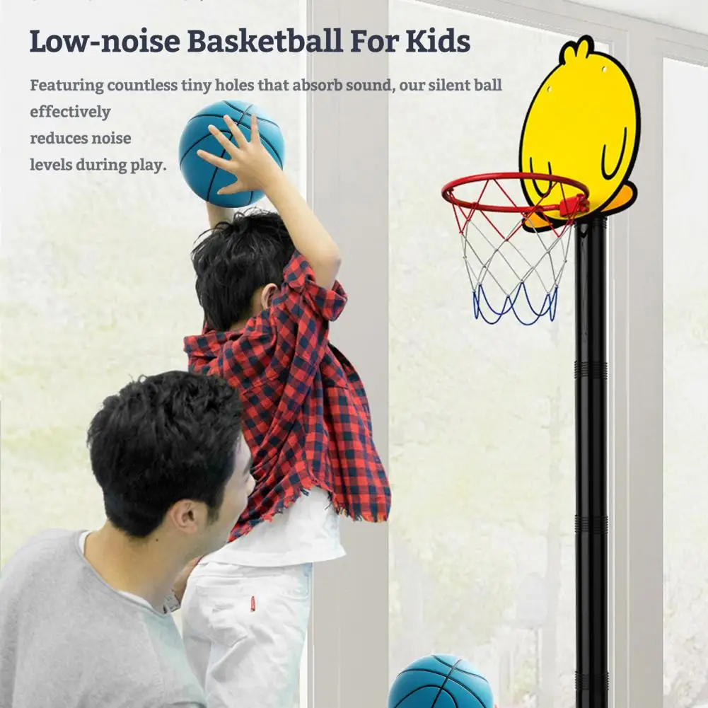 Low-noise Basketball Indoor Silent Basketball Ball High Rebound Dribbling Training Toy Low Noise Foam Sports Practice for Kids