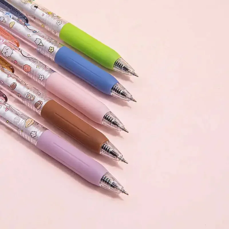 5 Stück Cartoon Kawaii Gelstift 0,55mm Nachfüllbarer Druckstift Schwarzer Stift Schüler-Schreibwaren Schulbedarf Animations-Geburtstagsgeschenk – Detail 8