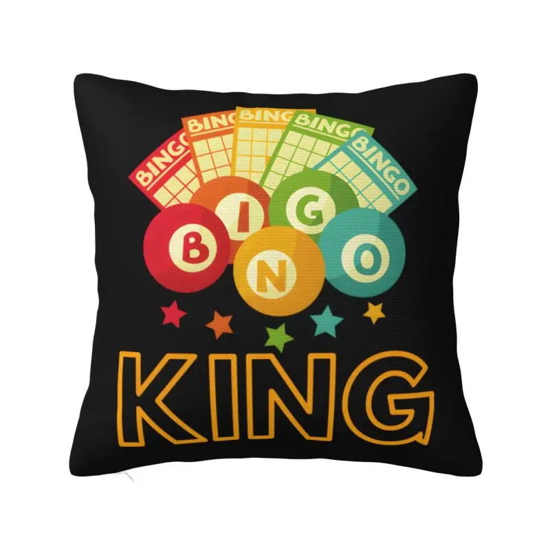 Bingo King Throw Pillow Case Bedroom Decoration Nordic Cushions Cover For Sofa Car Seat Square Polyester Pillowcase