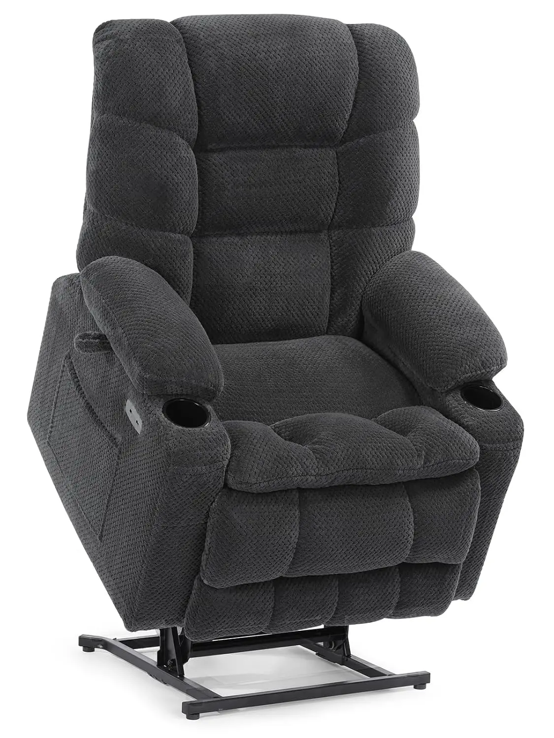 #Dual Motor Lay Flat Lift Chairs Recliner for Elderly 400lbs Heavy Duty with Cup Holders Charging Ports Heat Massage, Customized