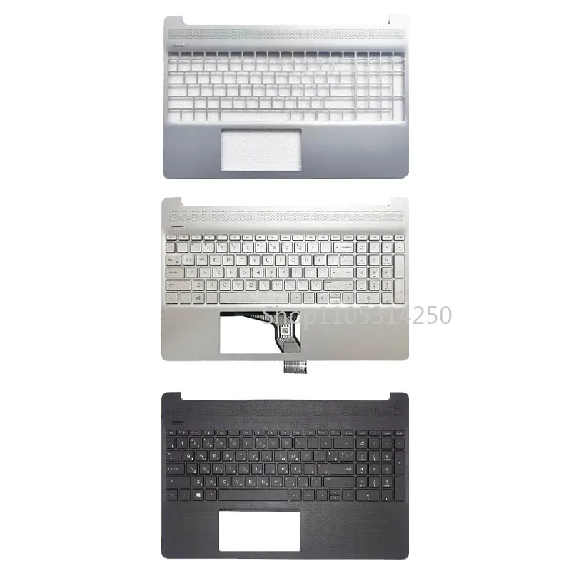 for HP 15-EF 15S-EQ 15-DY 15S-FQ TPN-Q222 NEW US Keyboard Laptop Palmrest Upper Cover Top Case Backlit L63578-001 L63579-001