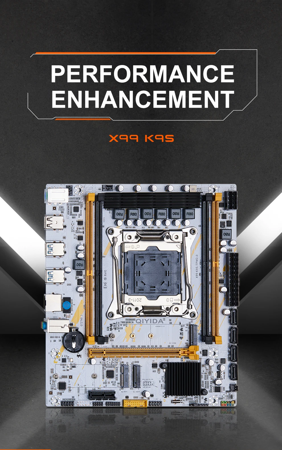 Juego de placa base QIYIDA X99 Combo Xeon Kit E5 2650 V4 CPU LGA