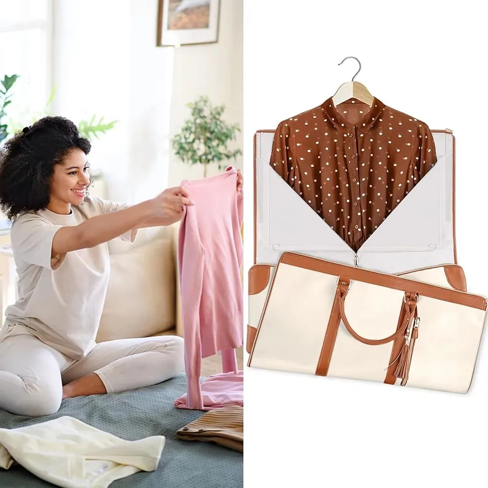 

Garment Duffle Bags for Travel - Foldable Suit Travel Bag, Convertible 2 in 1 Carry On Garment Bag, Fold Out Suit Luggage Bags,