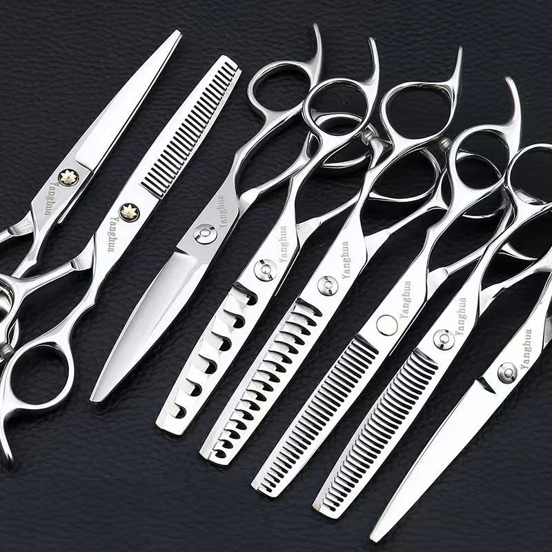 440C Japan Steel professional hairdressing scissors thinning shears 6 inch barber scissors VG10 steel Hair cutting machine