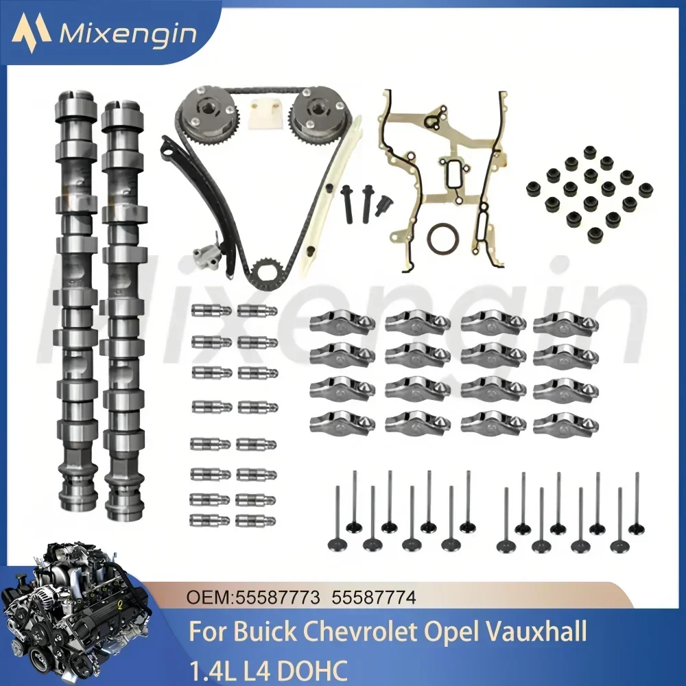 Intake Exhaust Camshaft Timing Chain Kit Valve lifter Rocker arm Gasket For Buick Encore Chevrolet Cruze Sonic 1.4L DOHC HS54898