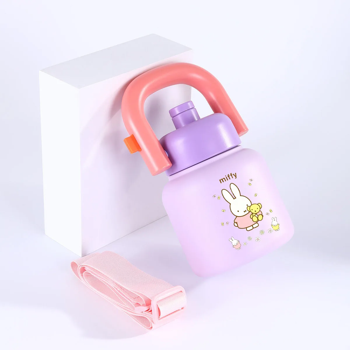 

Чашка для воды Miffy, милая аниме-мультяшная соломинка большой емкости из нержавеющей стали с несколькими стилями, портативная чашка для воды Kawaii, подарок