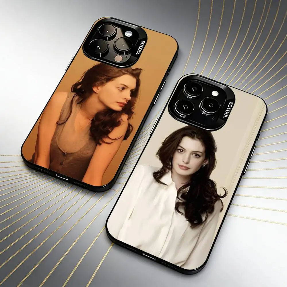 

Classic Beeauty A-Anne H-HathawayS Phone Case For iPhone 16 17 15 14 12 13 Pro Max Black Candy Matte Shockproof Cover