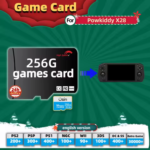 Memory Game Card For Powkiddy X28 X18S English version Retro PS2 PSP Games Android Gaming portable Console SD TF H-SPEED 256G