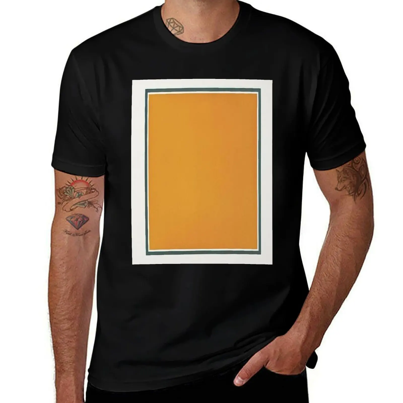 

Sol LeWitt - A Square With Colors Superimposed Within a Border T-Shirt quick-drying designer t shirt men