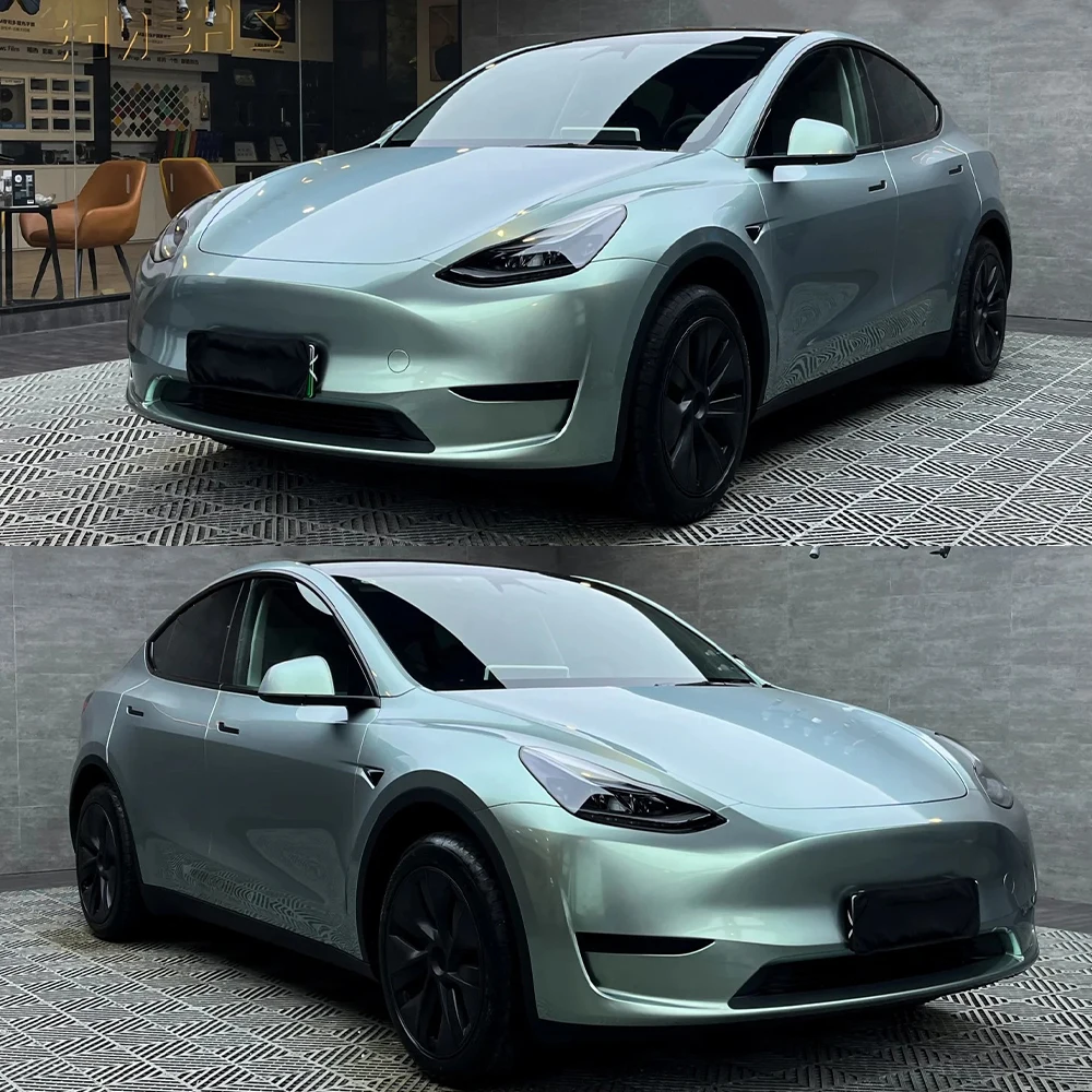 

Platinum Hardly Green PET Car Vinyl Film Car Engine Hood Decal Sticker Self Adhesive Motorcycle Auto Decoration Film Accessories