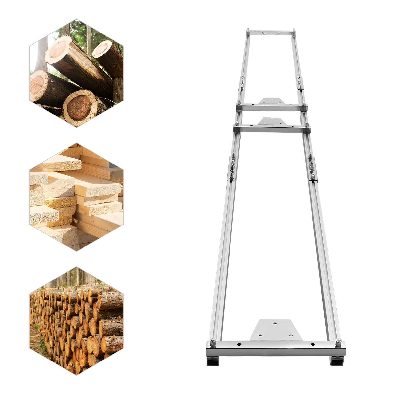 9FT/2.7M Rail Mill Guide System Chainsaw Mill Rail Guide Set Fastening Reinforcement Rail Aluminum Ladder Connector Professional