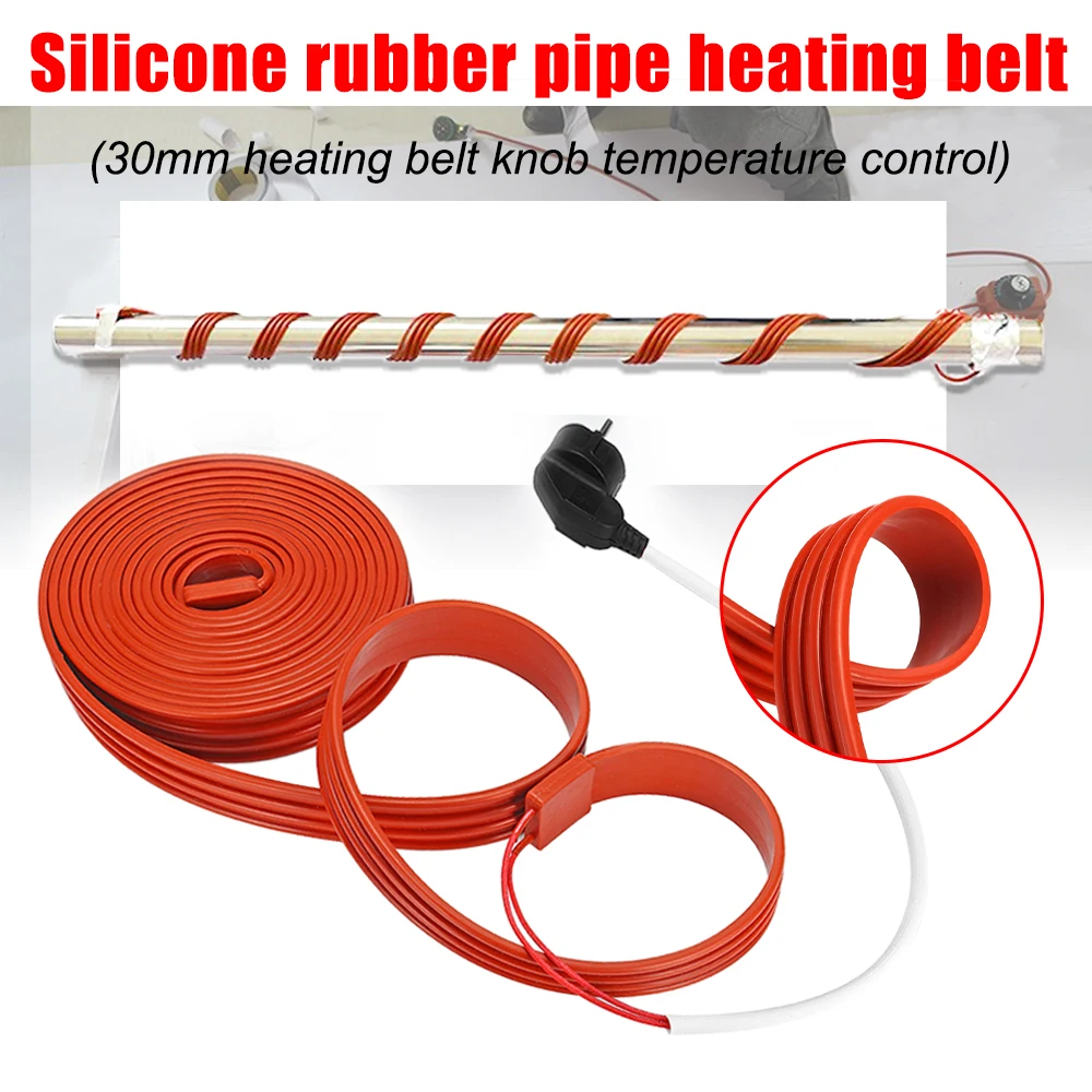 

80W/160W/240W/400W Waterproof Flexible Silicone Rubber Heater Heating Belt Unfreezer for Pipeline Electrical Wires