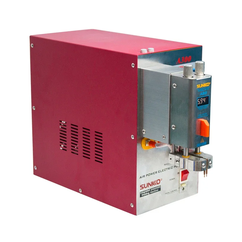Sunkko เครื่องเชื่อม A300นิวเมติก220V 110V แบตเตอรี่ลิเธียมจุดเชื่อม1200A วัตต์เลือกเกรดอุตสาหกรรม