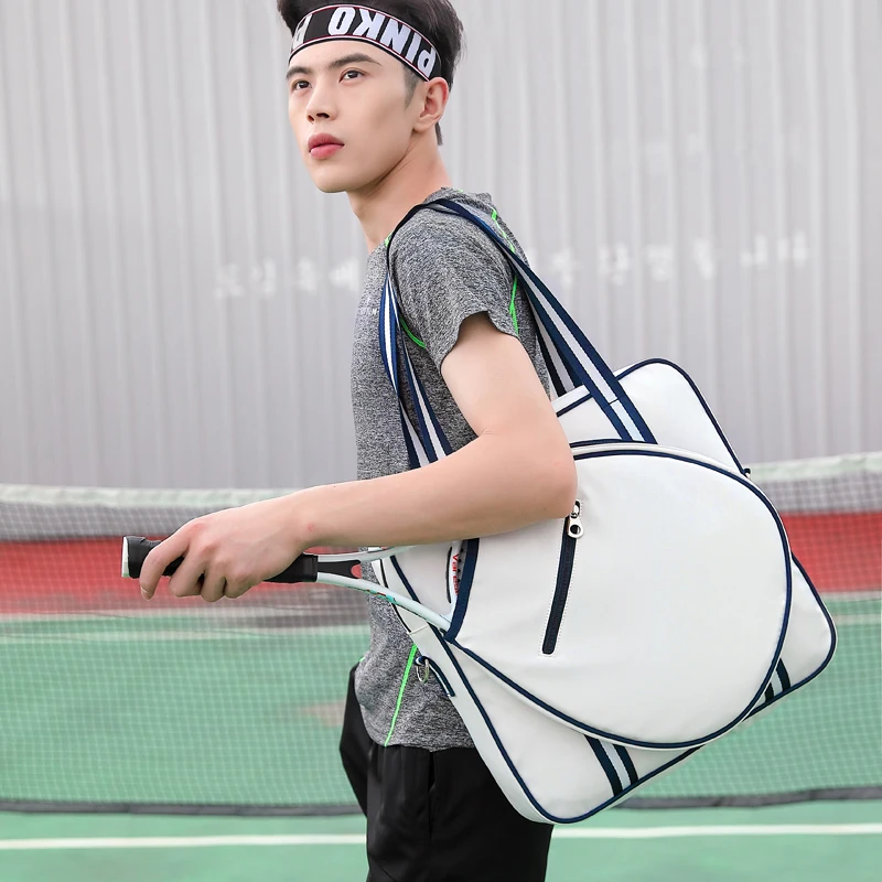 Men's Tennis Bag Light Portable Tenis Racket Single Shoulder Bags Waterproof Fabric Blue White Laptop Tenis Squash Padel Handbag