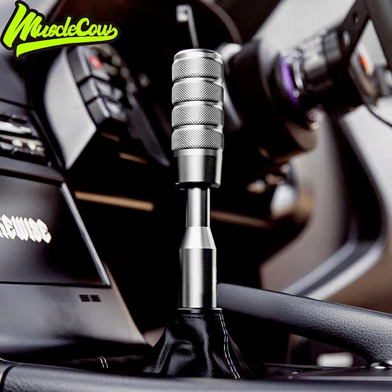 Aluminum alloy shift knob Car modification gear head Manual gear lengthened and heightened General metal individual gear head