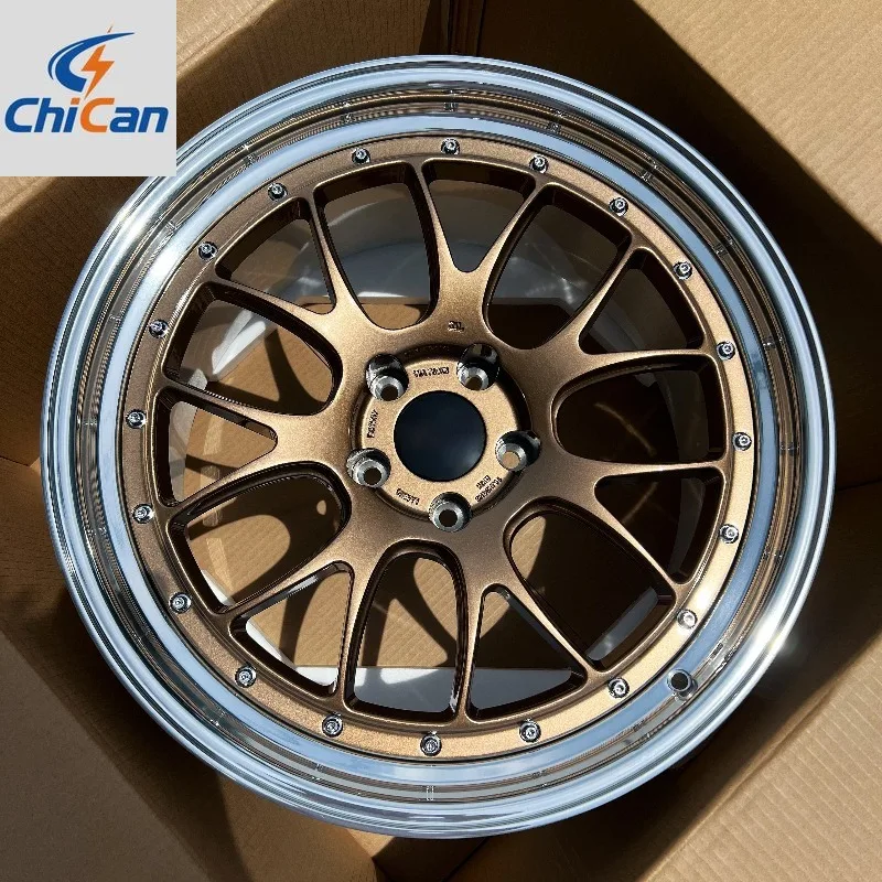 

【2026】Chican Custom Forged 18-23 Inch T6061 Rims 2 Piece Polished Deep Dish Edge Alloy Wheel 5x112 5x120 for BMW M3 M4 for Audi