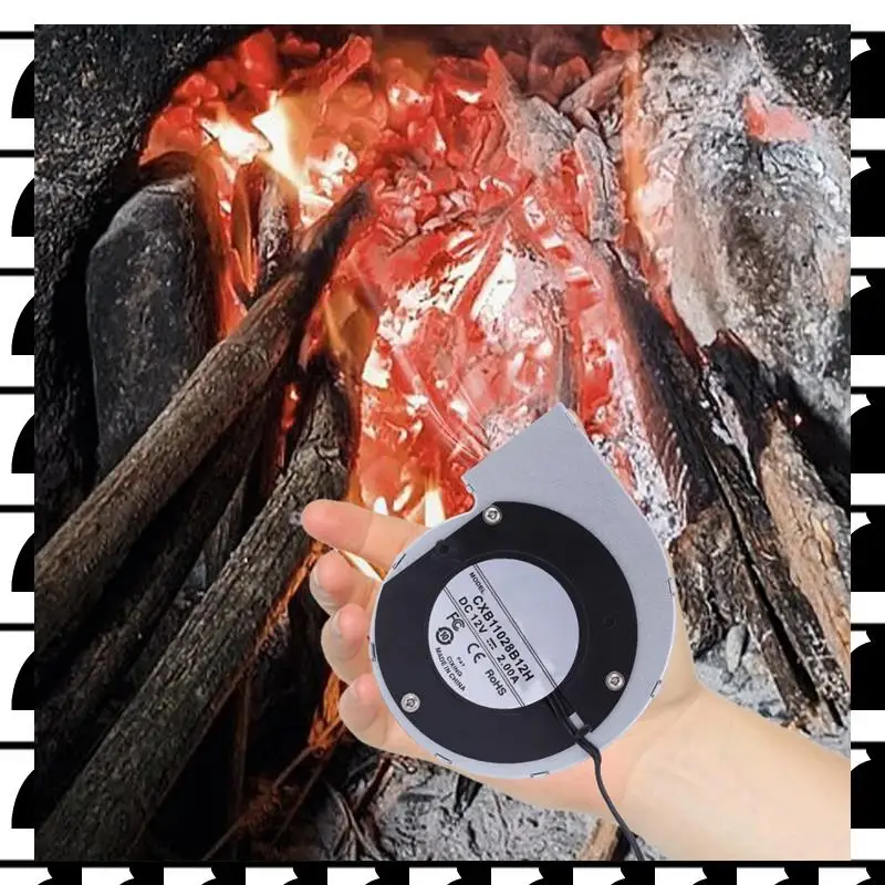 

A44U 6000 об/мин вентилятор для барбекю с регулируемой скоростью и контроллером постоянного тока 12 В, вентилятор для барбекю для пикника, гриля, дровяной печи, вилка стандарта США