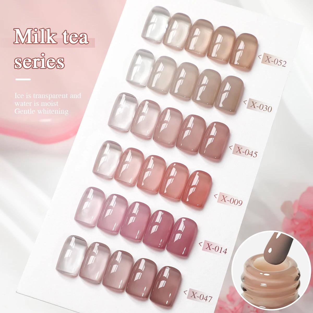 XEIJAYI MilkTea 6 pièces/ensemble-la couleur naturelle et douce ultime, parfaite pour les dates de travail et la vie quotidienne avec une verrouillage des couleurs longue durée