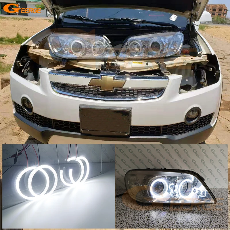 

For Chevrolet Captiva S3X 2006 2007 2008 2009 2010 Ultra Bright Day Light SMD LED Angel Eyes Kit Halo Rings