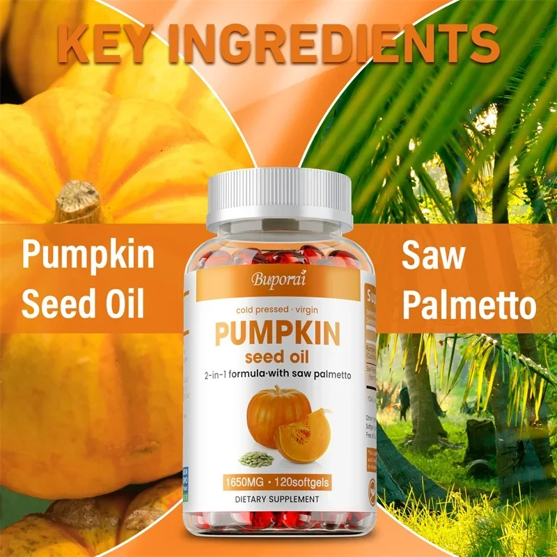 

Pumpkin Seed Oil - Promotes Hair Growth, Supports Urinary, Bladder and Prostate Health, Cardiovascular HealthSupplements