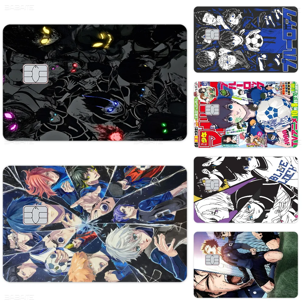 

Anime Blue Lock Diy Credit Debit Card Sticker Party Sticker Decoration Waterproof Small Chip Card Skin Sticker