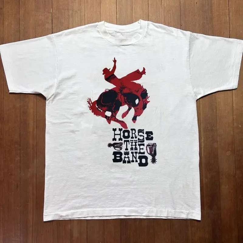 Horse the Band Music On Stage White T Shirt Cotton