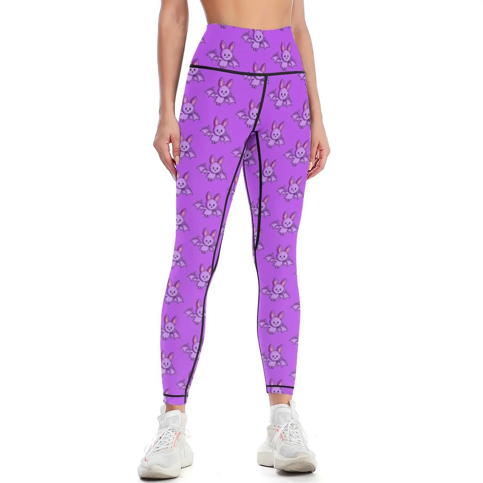 

Spooky Bat Purple Leggings gym wear Fitness clothing sport set Womens Leggings