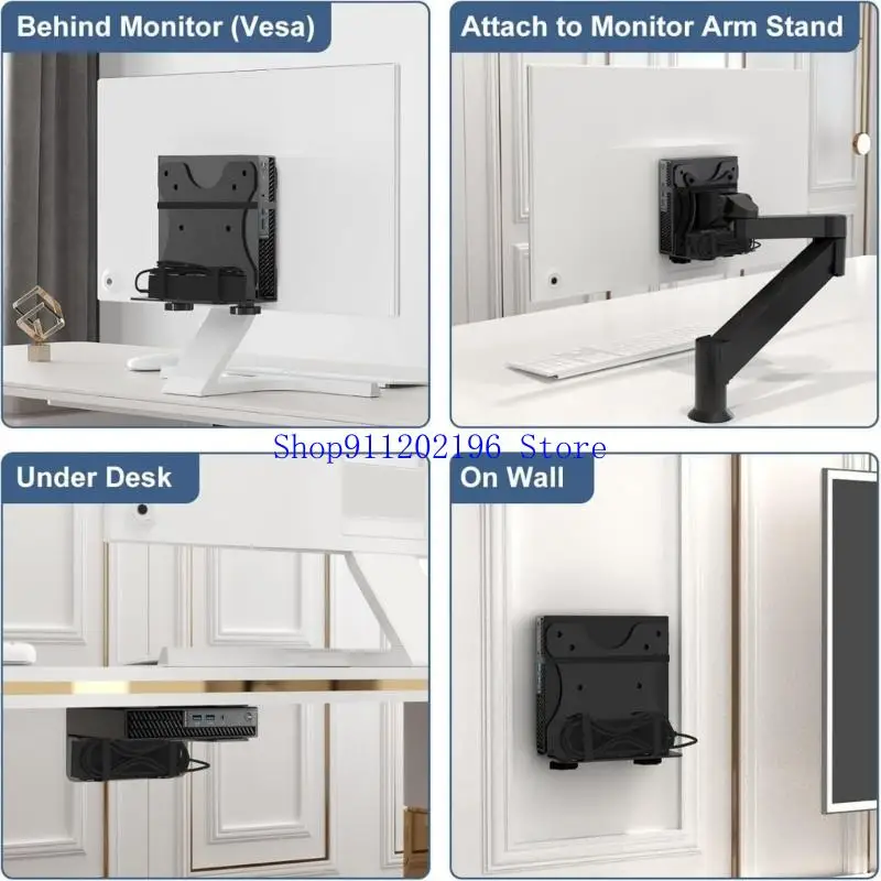 P82A 소형 PC 마운트 브래킷 공간 절약형 간편한 설치 벽걸이형 씬 클라이언트