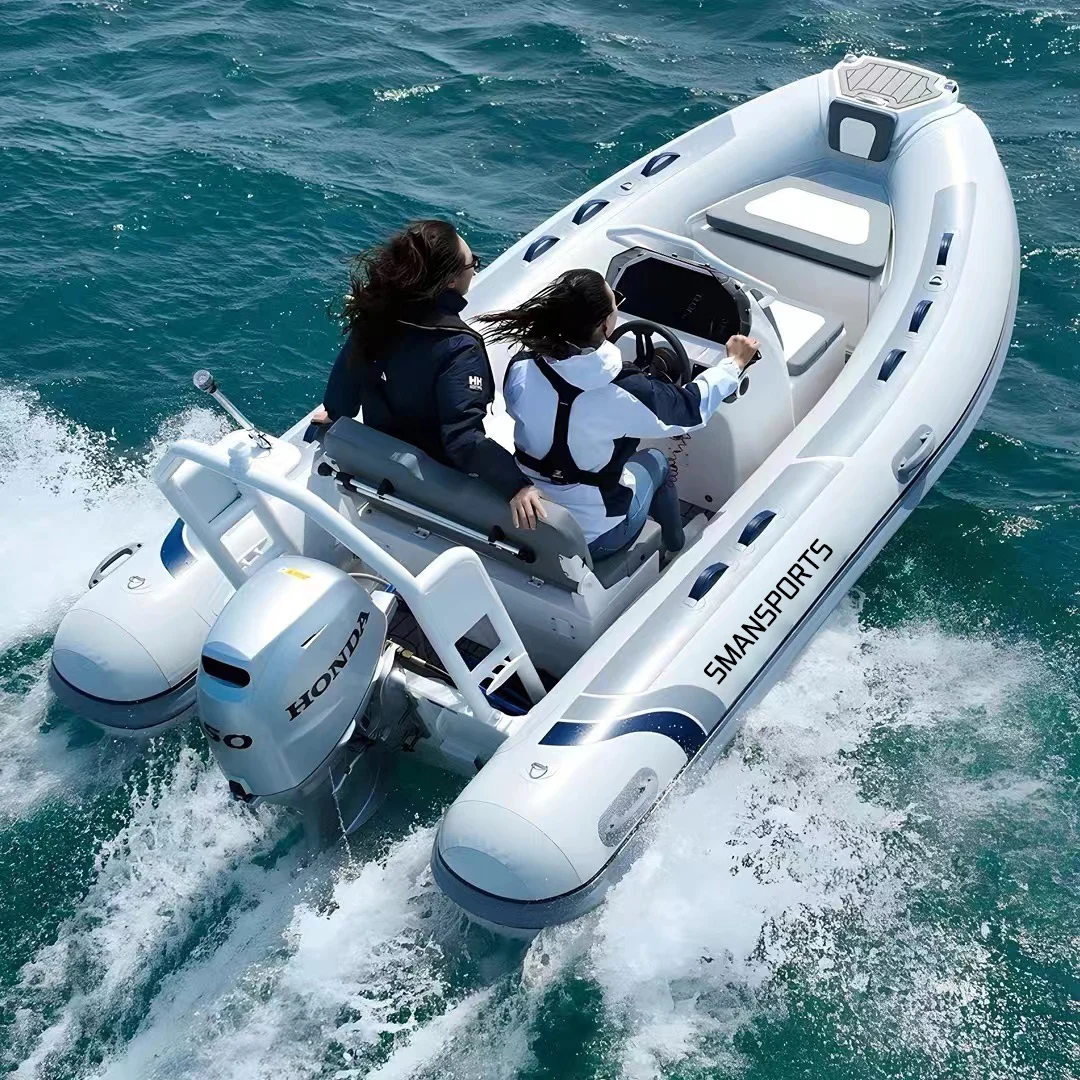 Aufblasbares Aluminiumboden-PVC-Hypalon-Rettungs-Ruderboot mit Leiter und Bimini-Oberteil