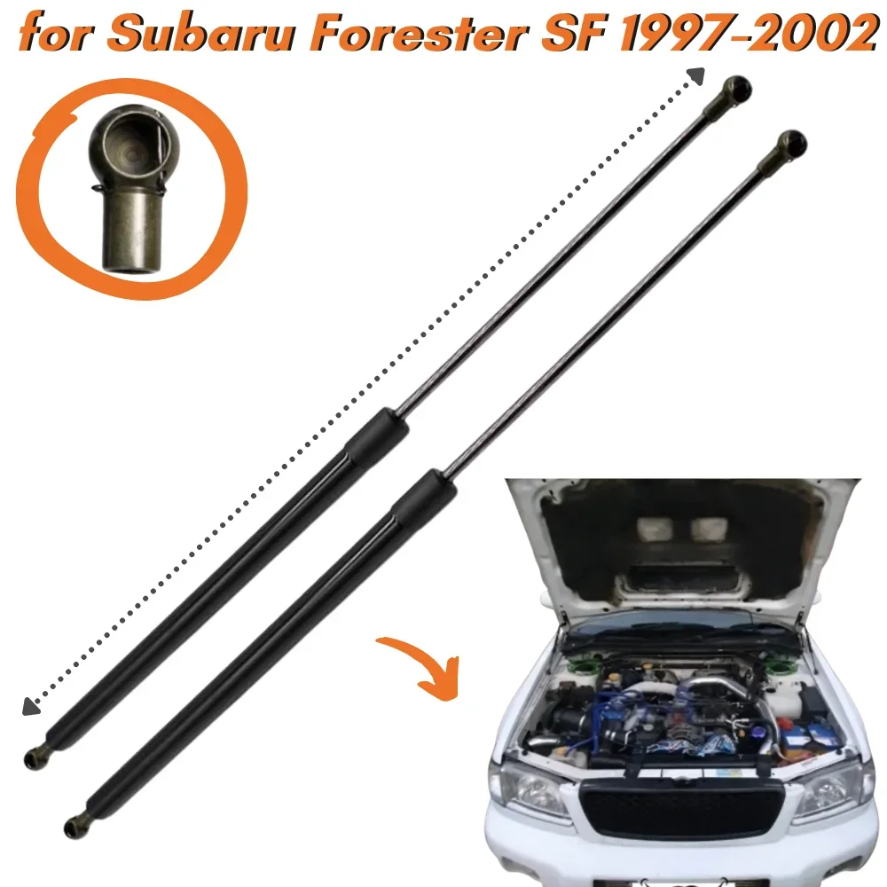 

Qty(2) Hood Struts for Subaru Forester SF 1997-2002 Front Bonnet Modify Gas Springs Lift Supports Shock Absorbers Dampers Bars