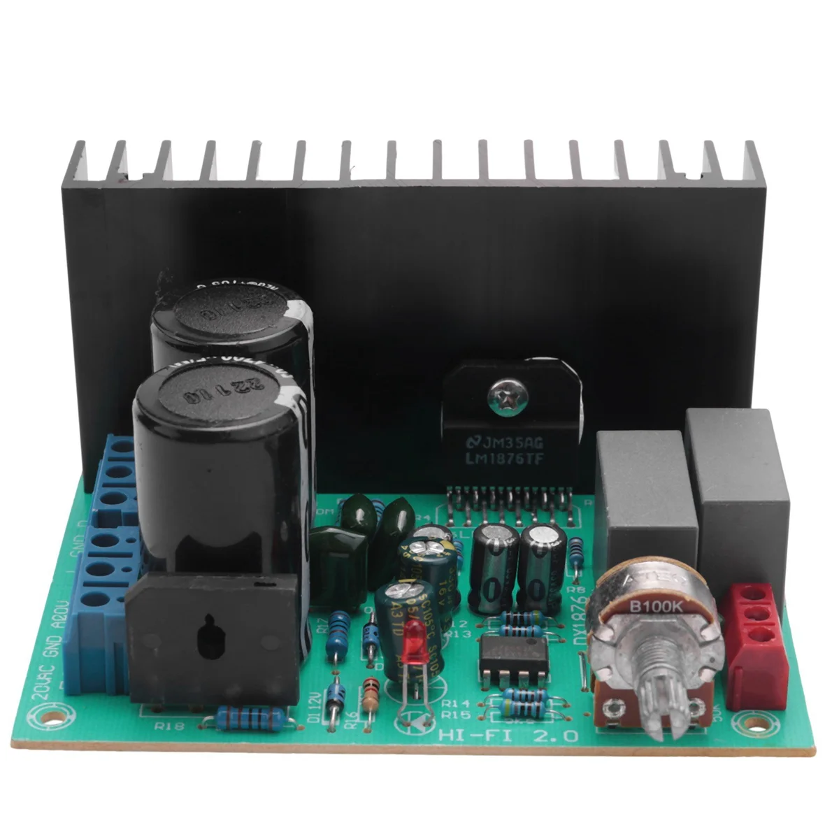 30W + 30W LM1876 Placa amplificadora de potência de áudio estéreo 4558 2.0 Classe estéreo AB Home Theater AMP Dual