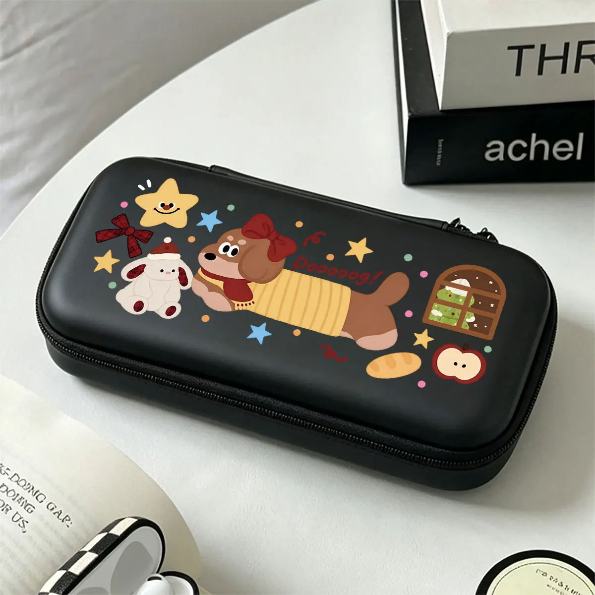 2D Anti-scratch Protective Bag Portable Travel Gaming Accessories Storage Bag With Mesh Pockets for Nintendo Switch Lite/OLED
